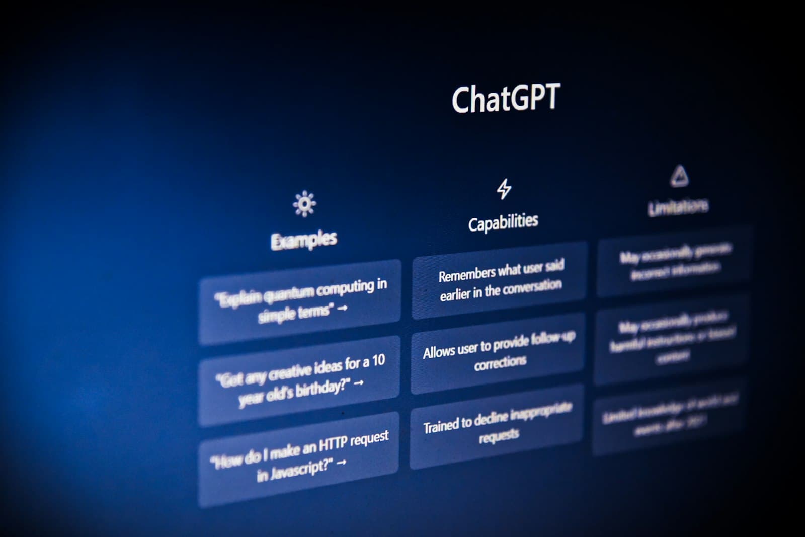 A close-up of a chat interface displayed on a screen