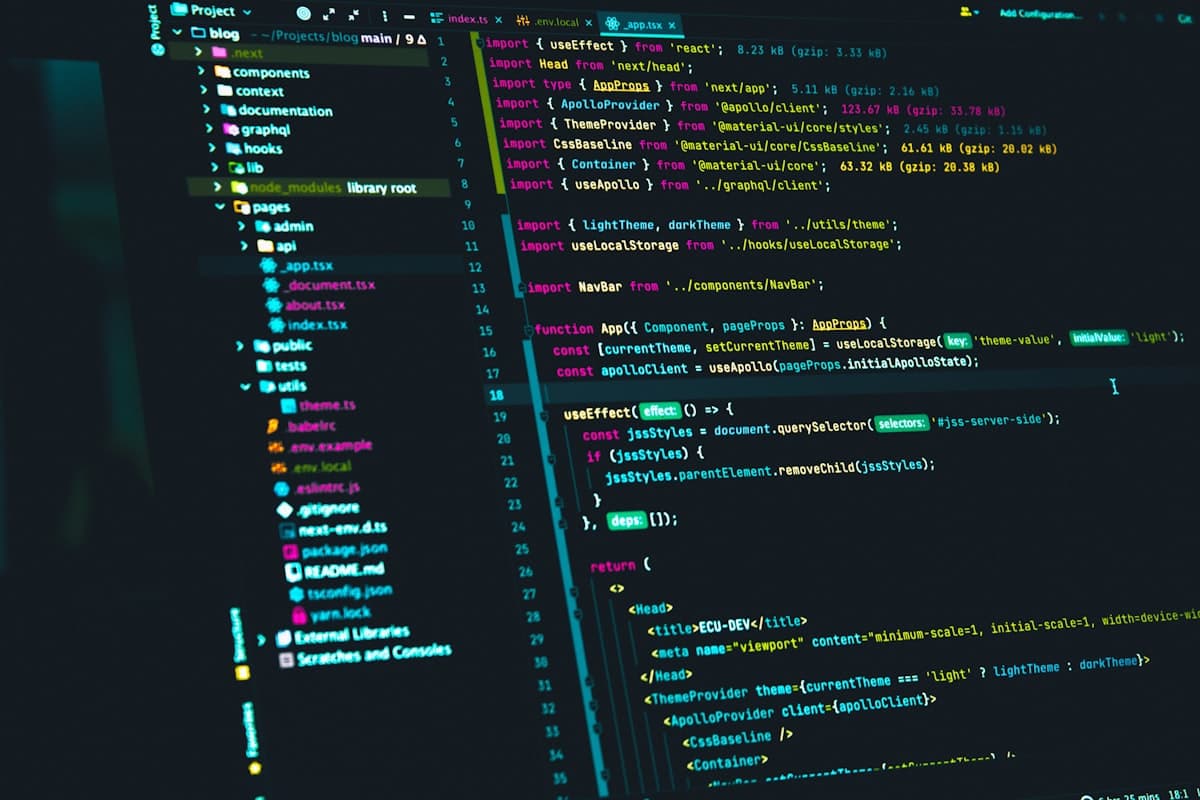 A code editor displaying application source code