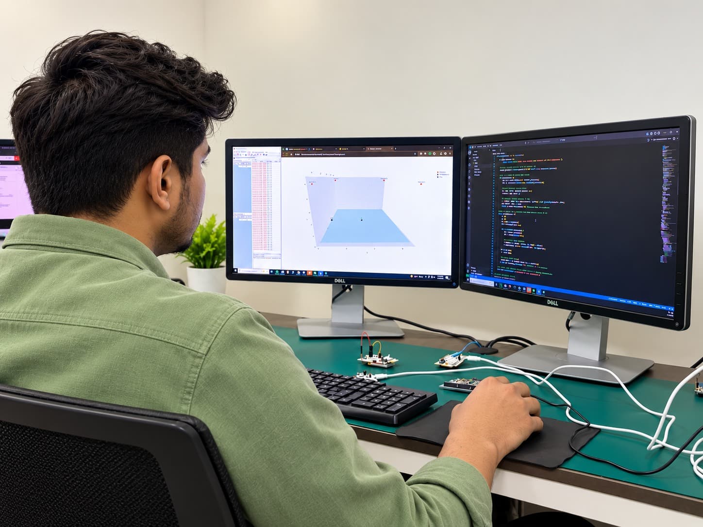 A developer working on software engineering tasks