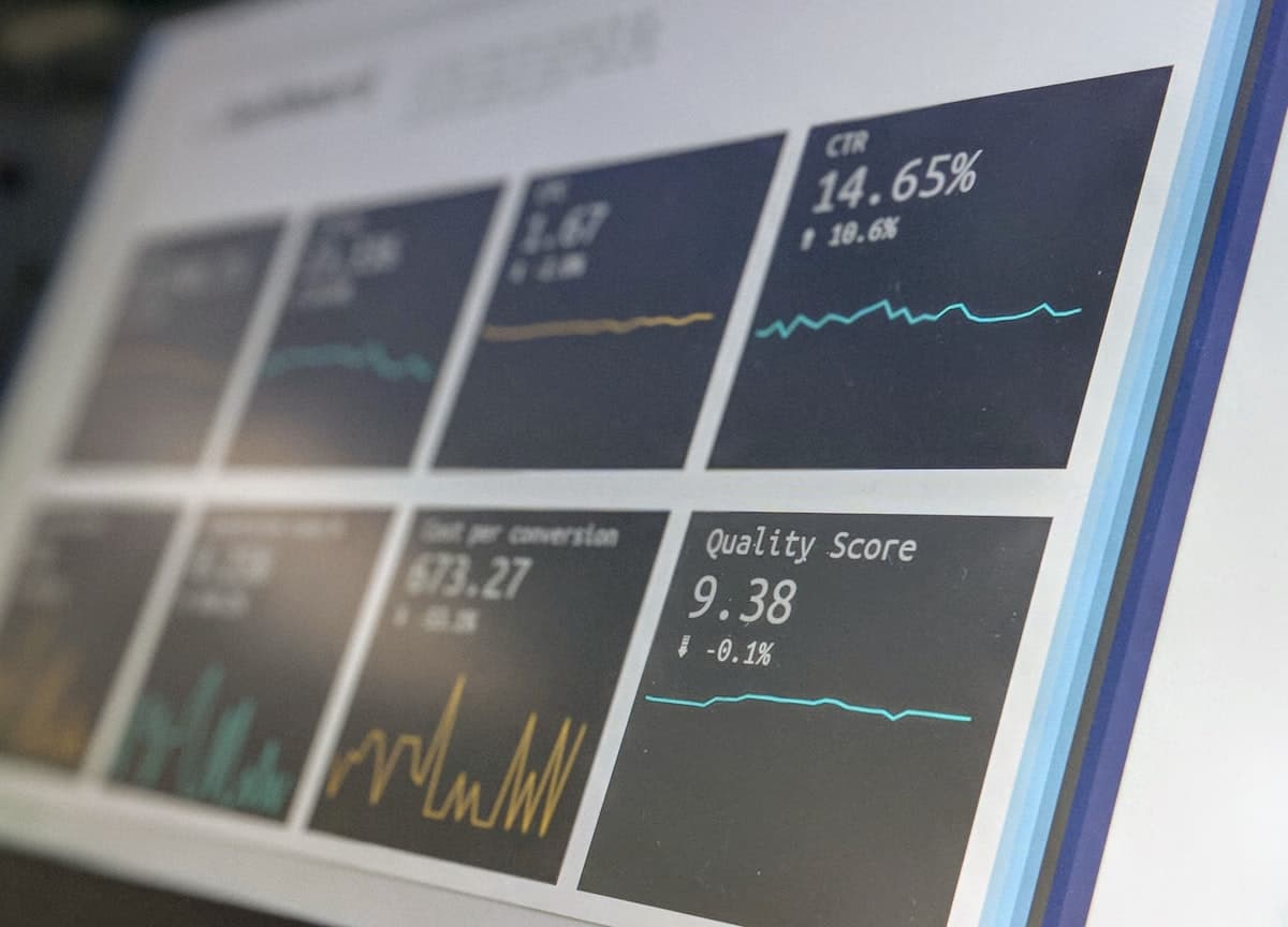 A close-up of a performance monitoring dashboard on screen